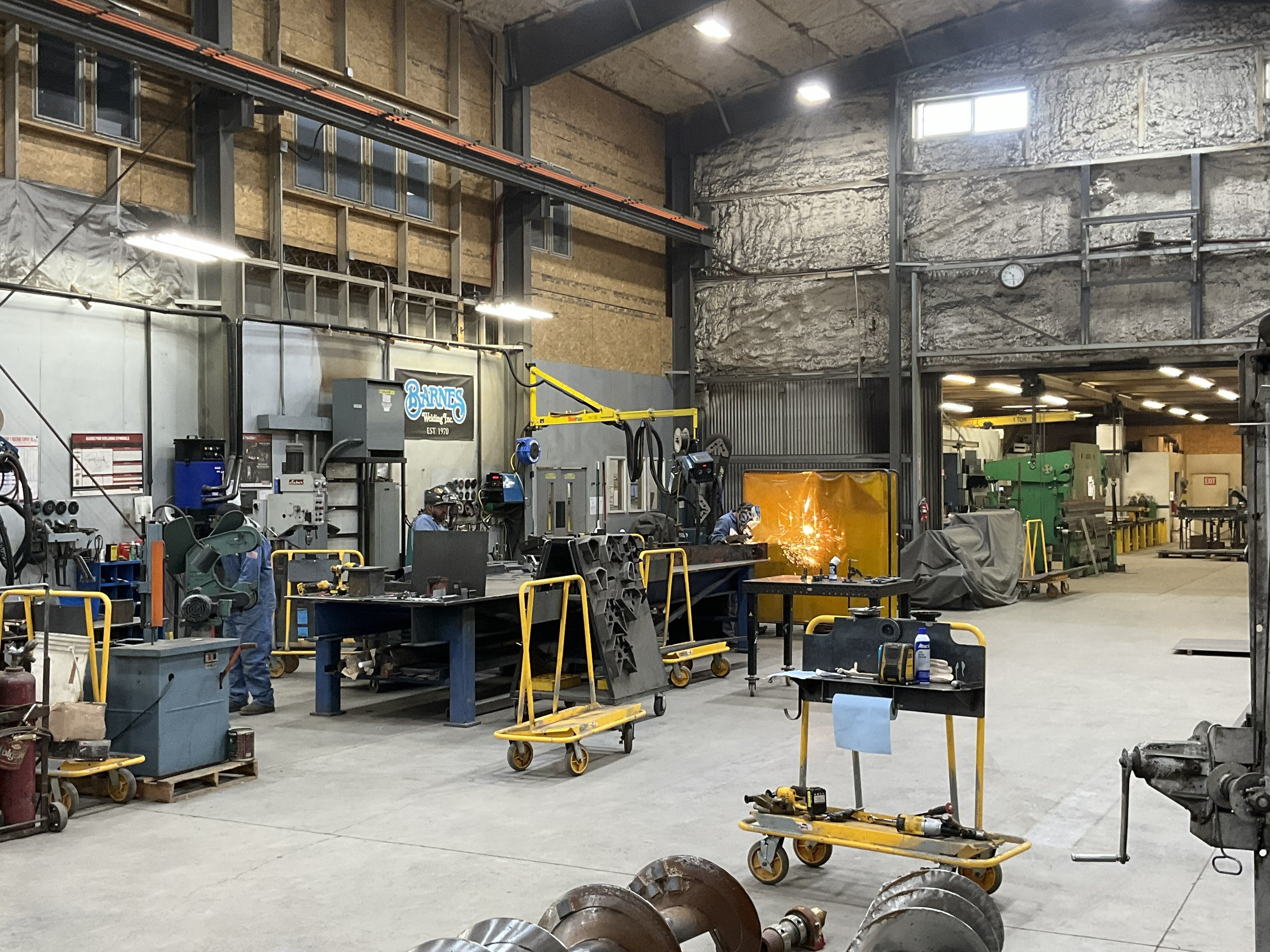 Barnes fabrication equipment used for custom equipment work